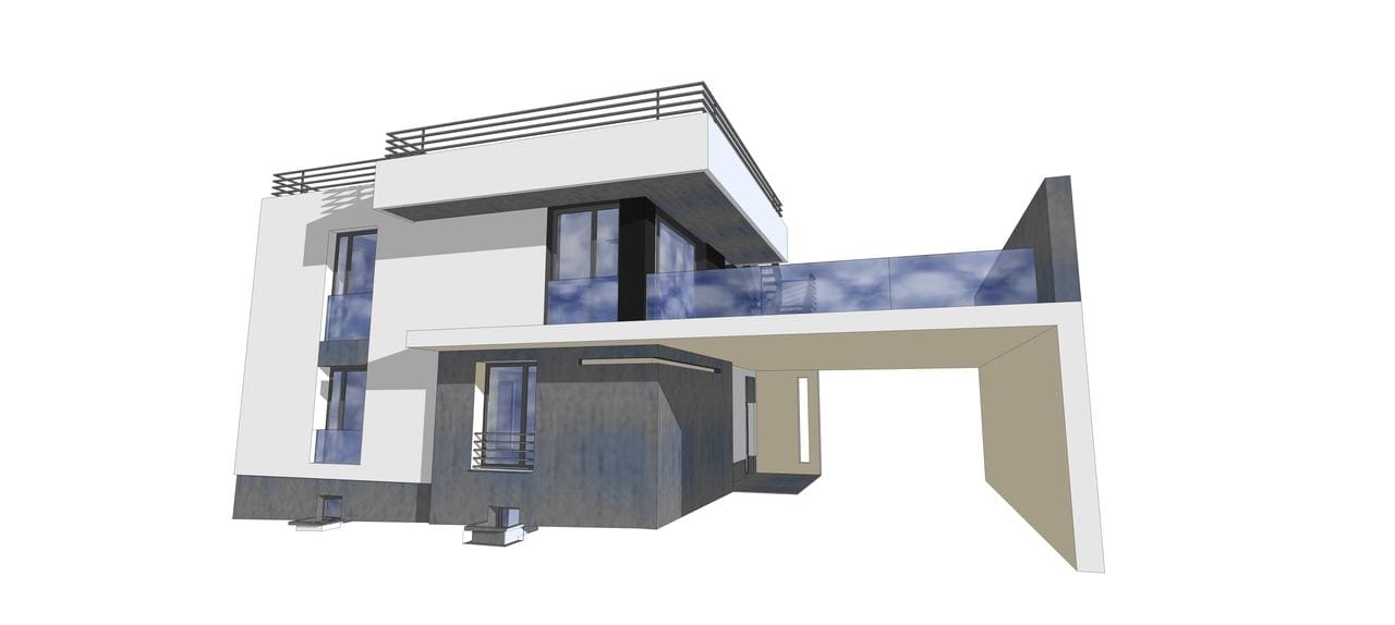 przebudowa nadbudowa i rozbudowa istniejacego budynku na nowoczesny dom jednorodzinny